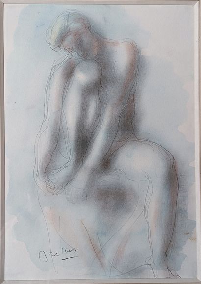 null BREKER Arno (1900-1991)

Nude seated model 

Watercolor and pencil signed lower...