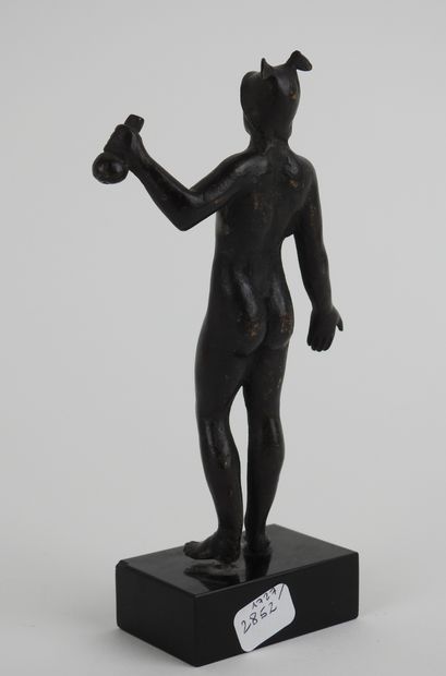 null Statuette of a very good quality casting representing Mercury carrying the petasus...