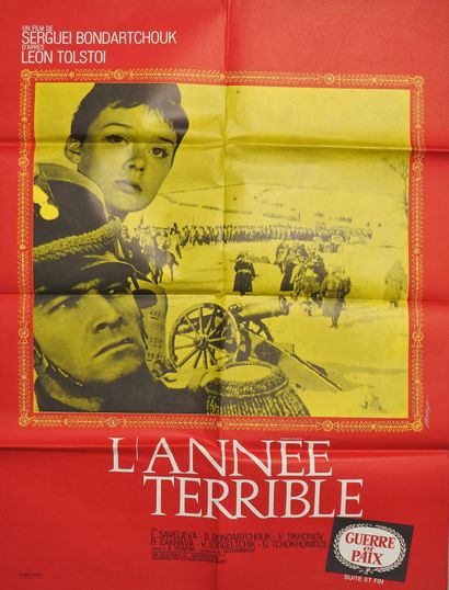 null Lot de 4 affiches de cinéma (années 1960-70) : 

- "L'ANNEE TERRIBLE" (1966)...