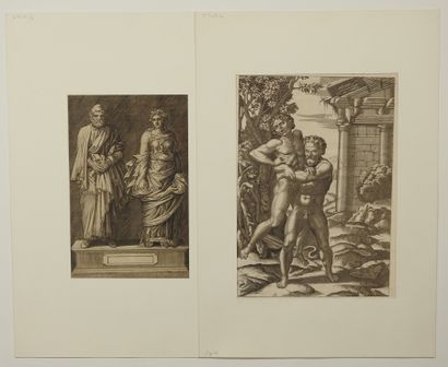 null Marc-Antoine RAIMONDI (c.1480 – 1527/34) d'après et ECOLE ITALIENNE

Hercule...