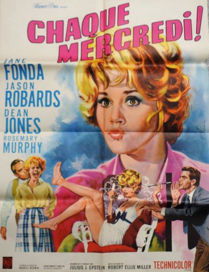 null Lot de 6 affiches de cinéma (années 1960-70) : 

- "LE RENARD DU DESERT" (1951)...