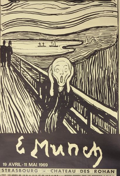 null Exhibition/Munch/Strasbourg. Poster of an exhibition E.MUNCH in Strasbourg at...