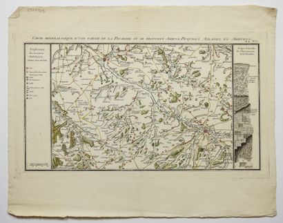 null Cartes minéralogiques des environs de Fontainebleau... carte d'une partie de...