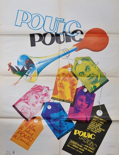 null Lot de 4 affiches de cinéma (années 1960-70) : 

- "POUIC-POUIC" (1963) de Jean...