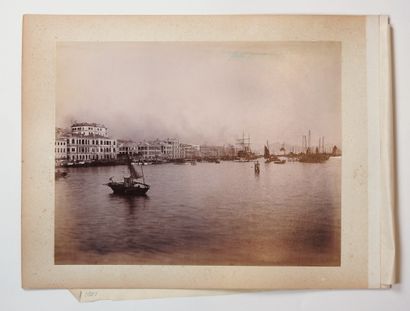 null Photography, China Circa 1880-1900. Hong Kong (four prints: the waterfront,...