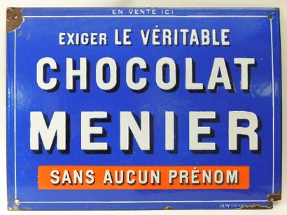 null CHOCOLAT MENIER, Exiger le véritable chocolat Menier sans aucun prénom

Plaque...