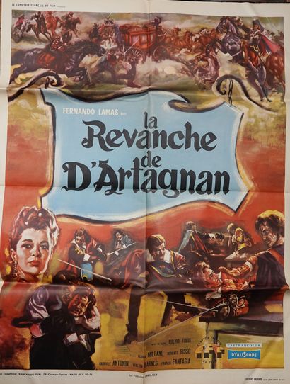 null Lot de 2 affiches de cinéma (années 1960-70) : 

- "LE QUATRIEME MOUSQUETAIRE"...