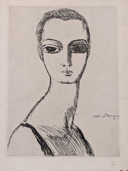 null Kees VAN DONGEN (1877- 1968)

Woman with a swan neck.

Etching on Japan, plate...
