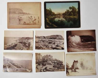 null Photography, Africa, England and France. Set of nearly twenty-five albumin,...