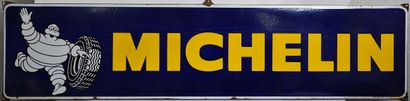 null MICHELIN

Large rectangular enamelled plate illustrated with the Michelin Man

Enamel...