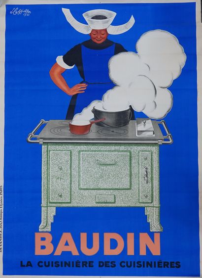null BAUDIN, La cuisinière des cuisinières

Affiche lithographique non entoilée,...