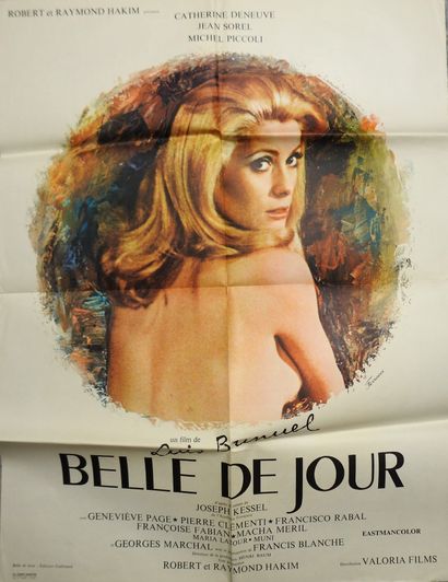 null Lot of 4 movie posters (1960-70): 

- "BELLE DE JOUR" (1967) by Luis Bunuel...