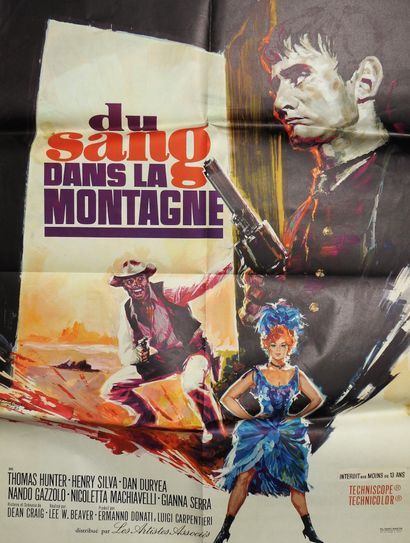 null Lot de 4 affiches de cinéma (années 1960-70) :

- "A CHACUN SON DU" (1967) de...