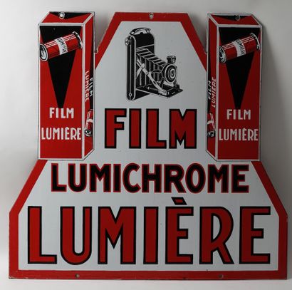 null LIGHT FILM, Lumichrome 

Enamelled plate in cut-out, double face 

Emaillerie...