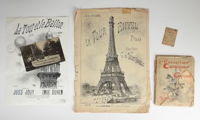 null Set of 4 pieces on the theme of the Eiffel Tower: score the Eiffel Tower polka,...