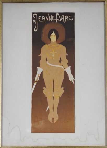 null Georges DE FEURE (after)

	"To Joan of Arc". Poster on paper. 

	Marked imp....