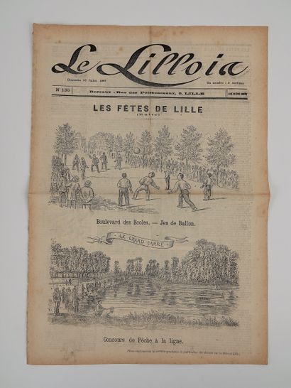 null Volley-Ball / Balbutiements / Lille. Etonnant numéro de journal "Le Lillois"...