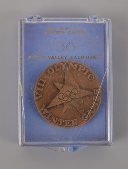 null Jeux olympiques d'hiver / Squaw Valley, 1960. Médaille de participant dans sa...