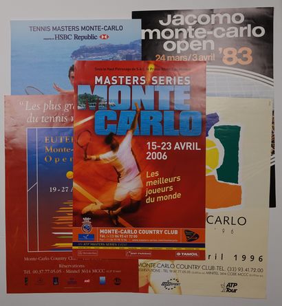 null Tennis / Monte Carlo / 5 affiches orignales du tournoi de 1983 (Jacomo Monte...