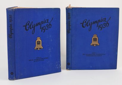 null Olympic Games, summer, winter / Berlin-Garmisch 1936. Two volumes of blue cloth...