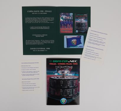 null Tennis / Davis Cup / Final / Phone cards. Two prestige sleeves of 3 new tele-cards...