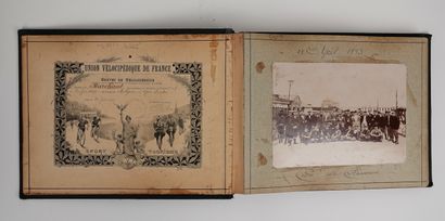null Cycling / UVF / Cyclotourism. Bound photo album of M. Marchant (with diploma...