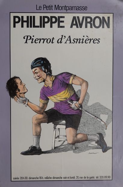 null Cyclisme / Théâtre / Avron / Pompe. Superbe affiche originale de Serre pour...