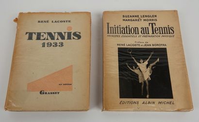 null Tennis / Champion / Lacoste / Lenglen. 2 livres : a) "Tennis 1933" par René...