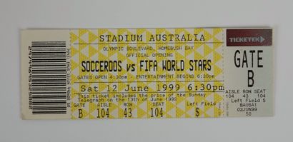 null JO / Sydney / 2000 / Football. Billet neuf du match Socceroos vs Fifa World...