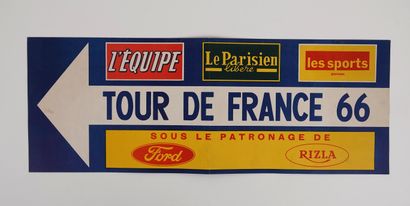 null Cyclisme / Tour / Fléchage. Rare document semi-cartonné, et joliment coloré...