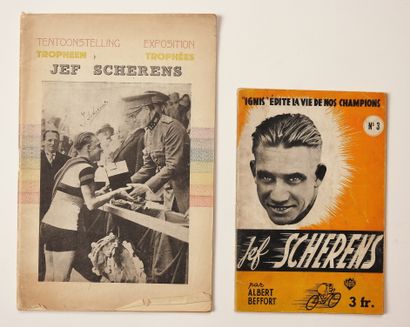 null Cycling / Jef Scherens. Two rare booklets : a) Tropheen, Trophées, Jef Scherens....