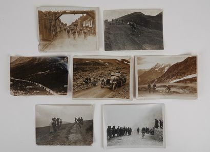 null Cyclisme / Tour 1913 / Christophe / Deman / Lambot / Engel. Ensemble de 7 photos...