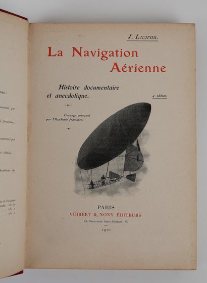 null JO / Paris / 1900 / Lecornu / Cerf-Volant. Livre :"La Navigation Aérienne, histoire...