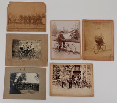 null Cycling / Photos / Belle époque. Six photos of the Belle Epoque, silver print,...