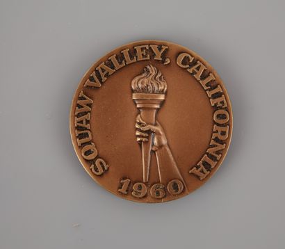 null Jeux olympiques d'hiver / Squaw Valley, 1960. Médaille de participant dans sa...