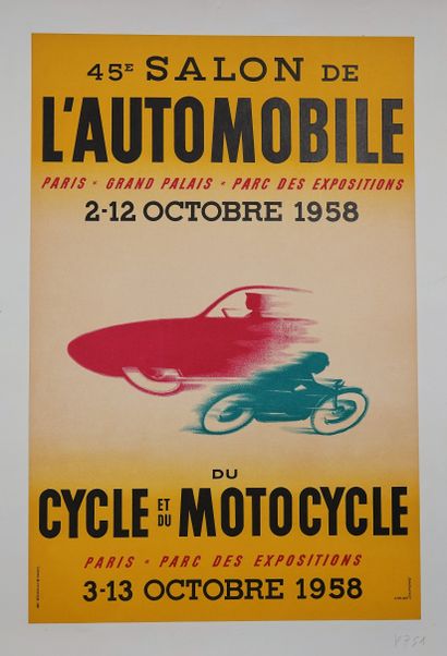 Automobile / Salon / Paris. Affiche entoilée...
