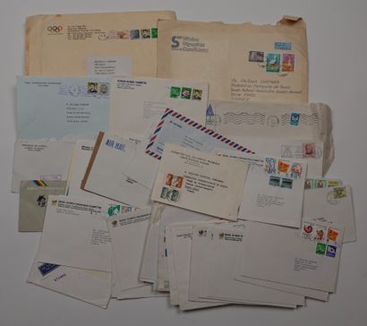 null Olympisme / Enveloppes officielles. Ensemble de 43 enveloppes olympiques souvent...