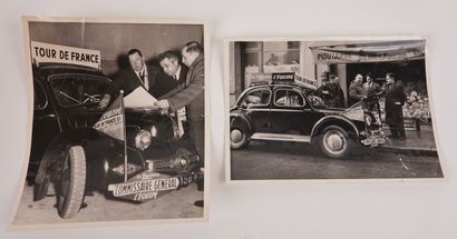 null Cycling / Tour 1951 / Elie Wermelinger. Two original press photos of the reconnaissance...