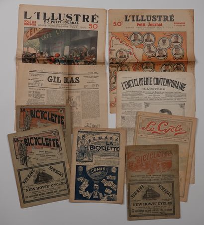 null Cyclisme / Tour / Revues / Michelin / 1896. Ensemble de 9 revues ou journaux...