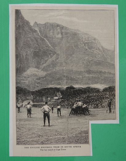null Rugby / Af-South / Wood engraving, captioned from the "Graphic", the last match...