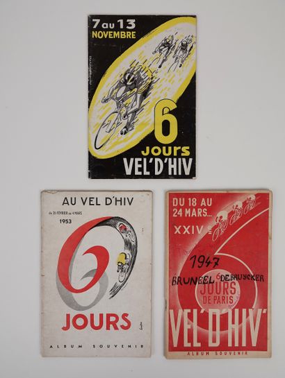 null Cyclisme / Six Jours / Paris. Trois programmes des 6 Jours au Vel'd'Hiv : a)...