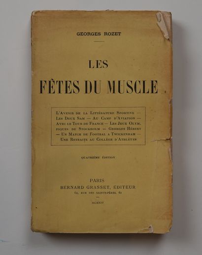 null Olympic Games. Stockolm 1912. Book by Georges Rozet: les Fêtes du muscle, 4th...