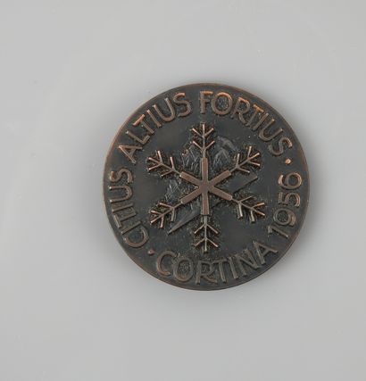 null Winter Olympics / Cortina D'Ampezzo official medal of participant in its original...