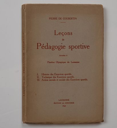 null Olympic Games / Pierre de Coubertin / Book. Beautiful copy with a pencil dedication,...