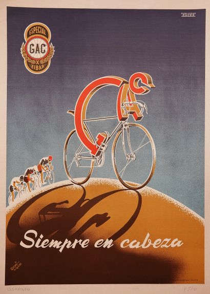 null Cyclisme / Affiche espagnole / Eibar. Affiche entoilée Especial Eibar GAC, Siempre...