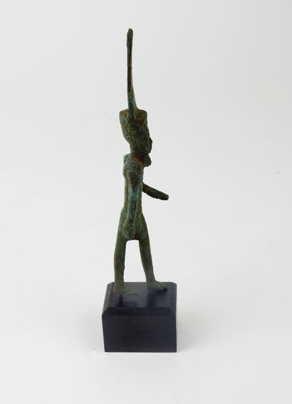 null Dieu Amon.Bronze.Style Saïte.H :15,5cm.