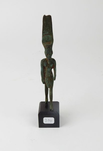 Dieu Amon.Bronze.Style Saïte.H :15,5cm.