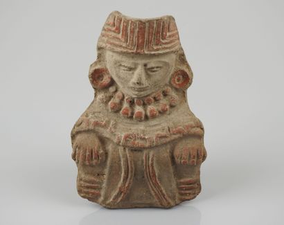 null Vase in the form of a dignitary in the Zapoteca style.


Terracotta and remains...