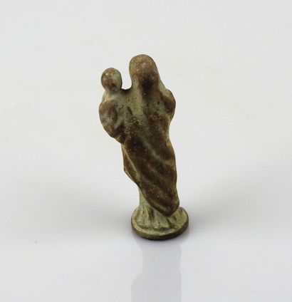 null Virgin Mary and baby Jesus.bronze.high period.


H :5cm.