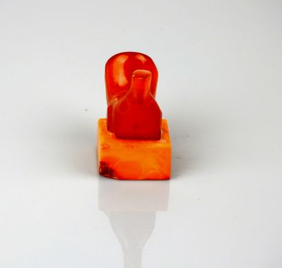 null Rooster of Bruyère.amber or close.L :4,5cm.baltic.